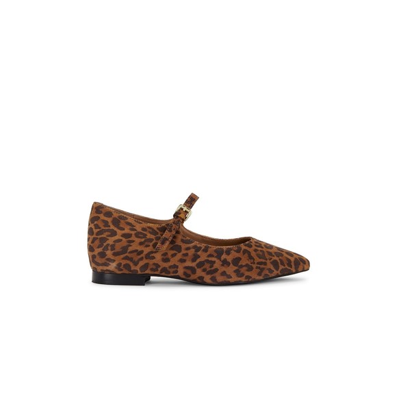 Like new Seychelles Pardon Me in Tan Leopard Suede leather ballet flat loafer - Picture 1 of 8